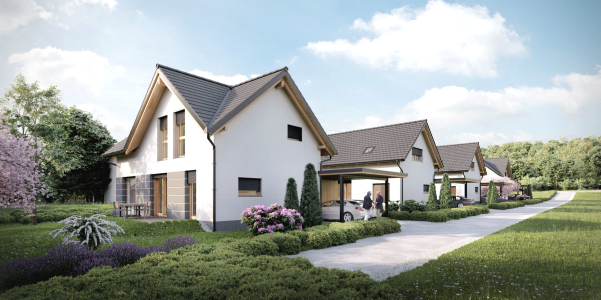 Gradnja štirih enostanovanjskih objektov JUBHome za trg