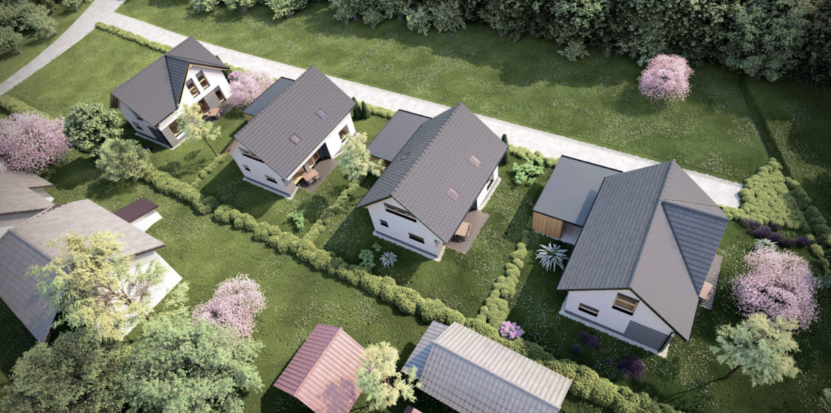 Gradnja štirih enostanovanjskih objektov JUBHome za trg